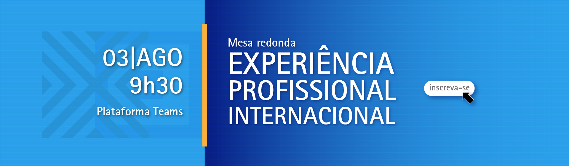 Mesa redonda – Experiência profissional e internacional